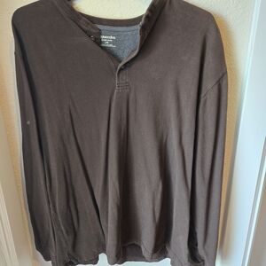 St. John's Bay Dark Brown Long Sleeve Tee